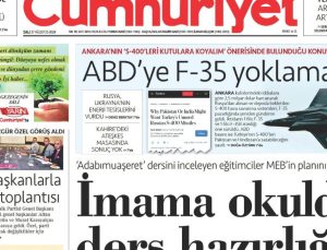 Cumhuriyet gazetesinden ‘galiba’ kaynaklı manşet