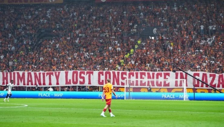 Galatasaraylı taraftarlardan Filistin’e destek!