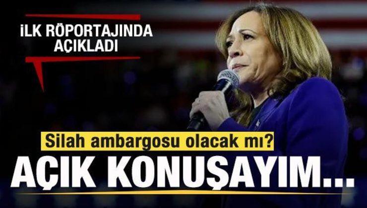 Kamala Harris birinci röportajında açıkladı! Silah ambargosu olacak mı? ‘Açık konuşayım…’