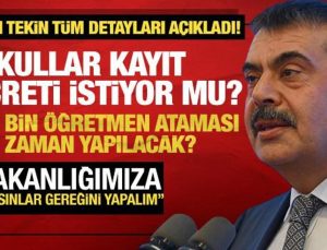 Bakan Tekin detayları açıkladı! 20 bin öğretmen ne zaman atanacak?