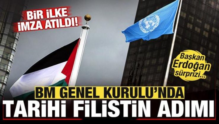 BM Genel Konseyi’nde tarihi Filistin adımı! Bir unsur imza atıldı! Erdoğan sürprizi…