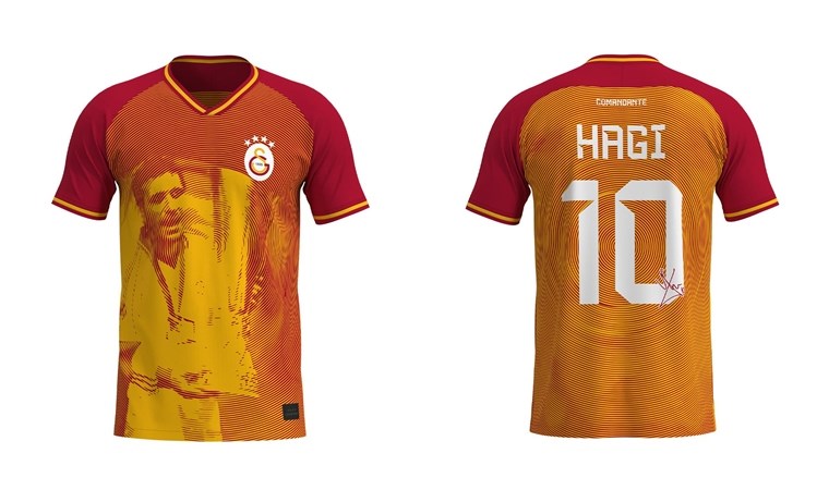 Gheorghe Hagi ile Wesley Sneijder'e özel tişört: Galatasaray'dan Fenerbahçe'ye gönderme!