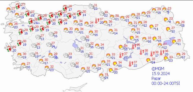 Hafta sonuna dikkat! Meteoroloji'den çok sayıda vilayet için ikaz