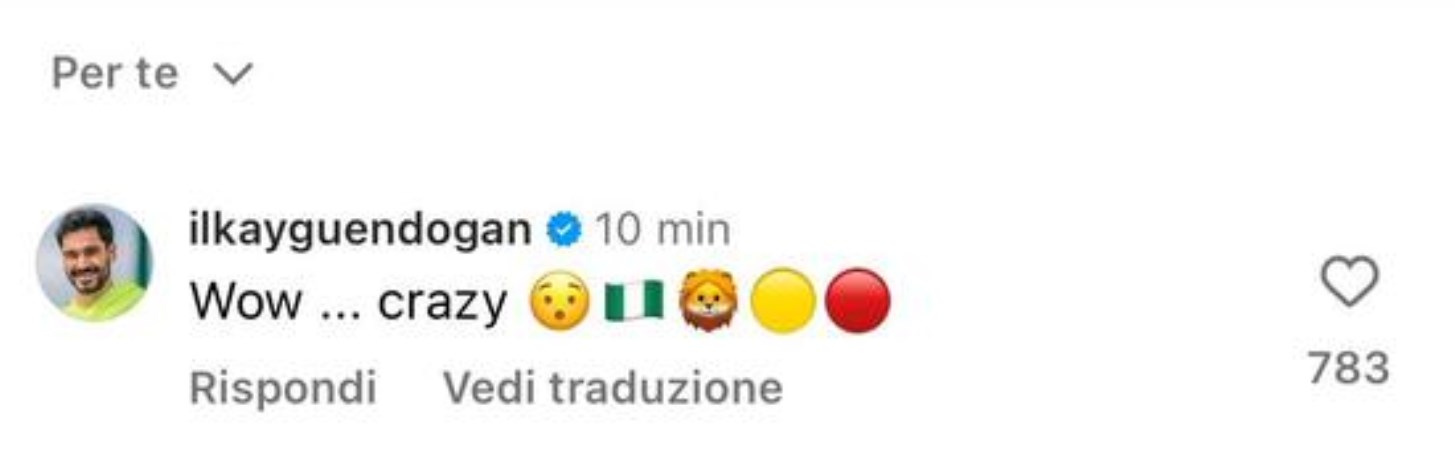 İlkay Gündoğan'dan Victor Osimhen paylaşımı!