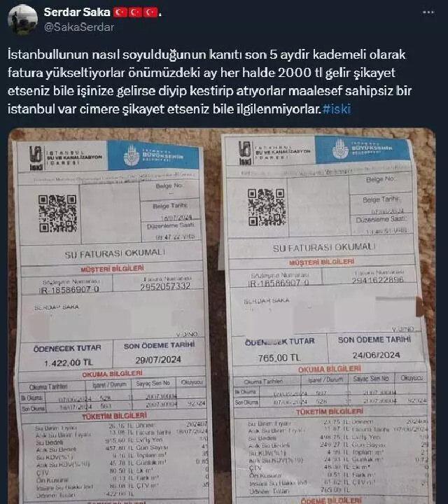 İstanbullular bunu da gördü! Su faturaları birinci kere elektrik faturalarını geçti