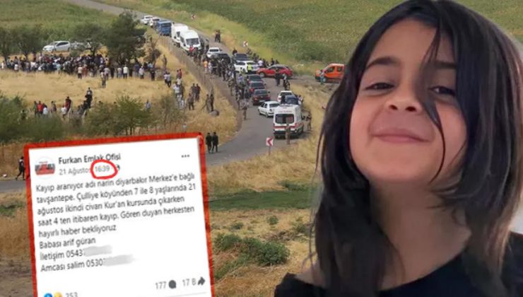 Narin’in kaybolduğu gün baş karıştıran paylaşım! ‘Mesaj neden kaldırıldı?’