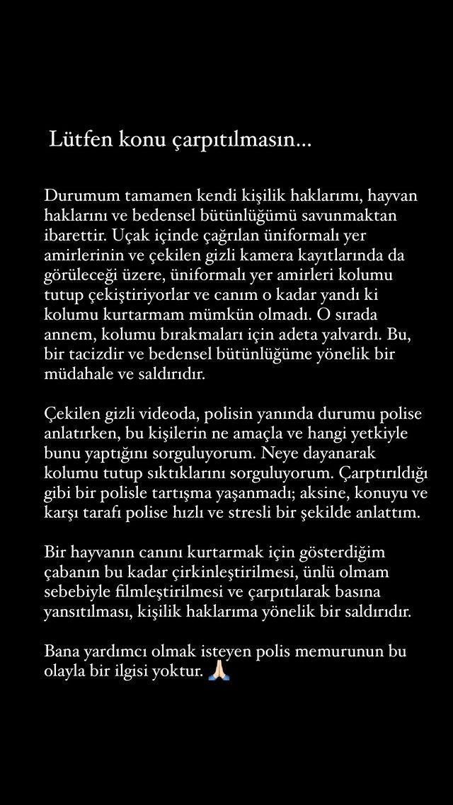 Uçakta olay çıkartıp sonrasında polisi tehdit eden Dilan Çıtak'tan akıllara ziyan açıklama