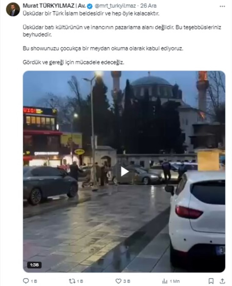 CHP Üsküdar İlçe Lideri'nden AKP ve Yeni Şafak'a 'Yılbaşı Pazarı' cevabı: 'Tetiklemeye çalıştığınız yalnızca kötülük'