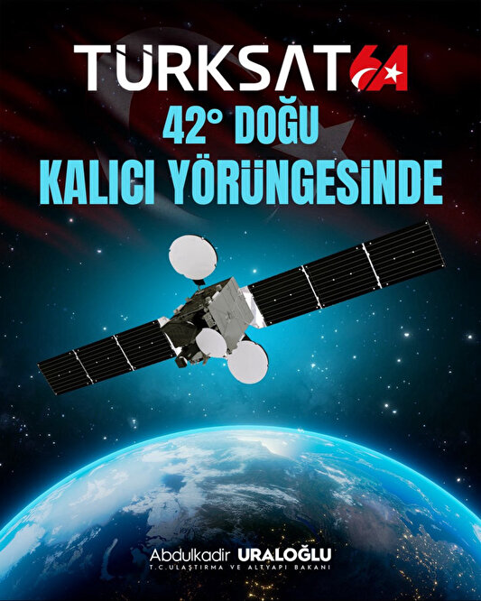 Türksat 6A 42 derece Doğu yörüngesine ulaştı