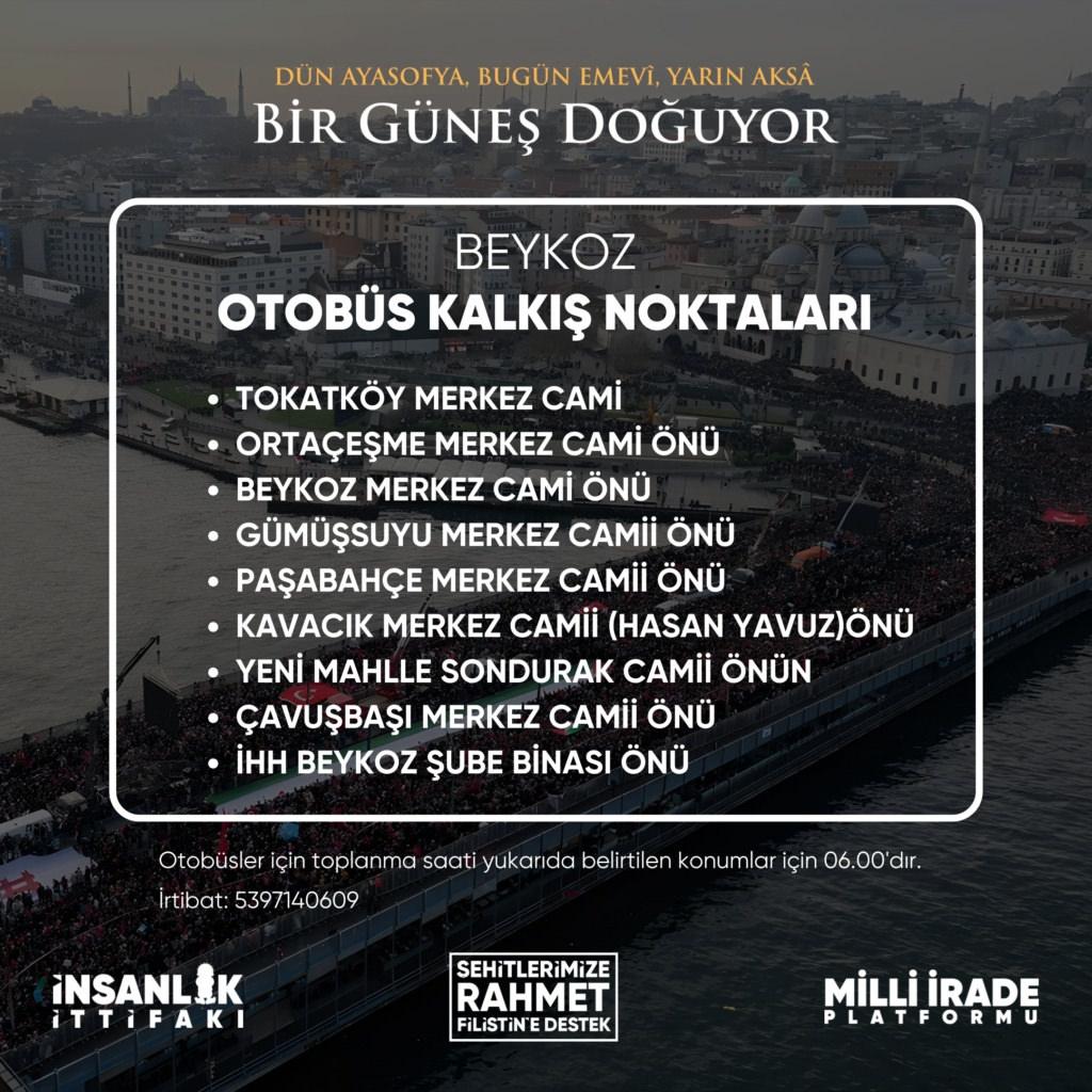 Yüz binler Gazze için yürüyecek! İşte alana giriş ve ulaşım ayrıntıları