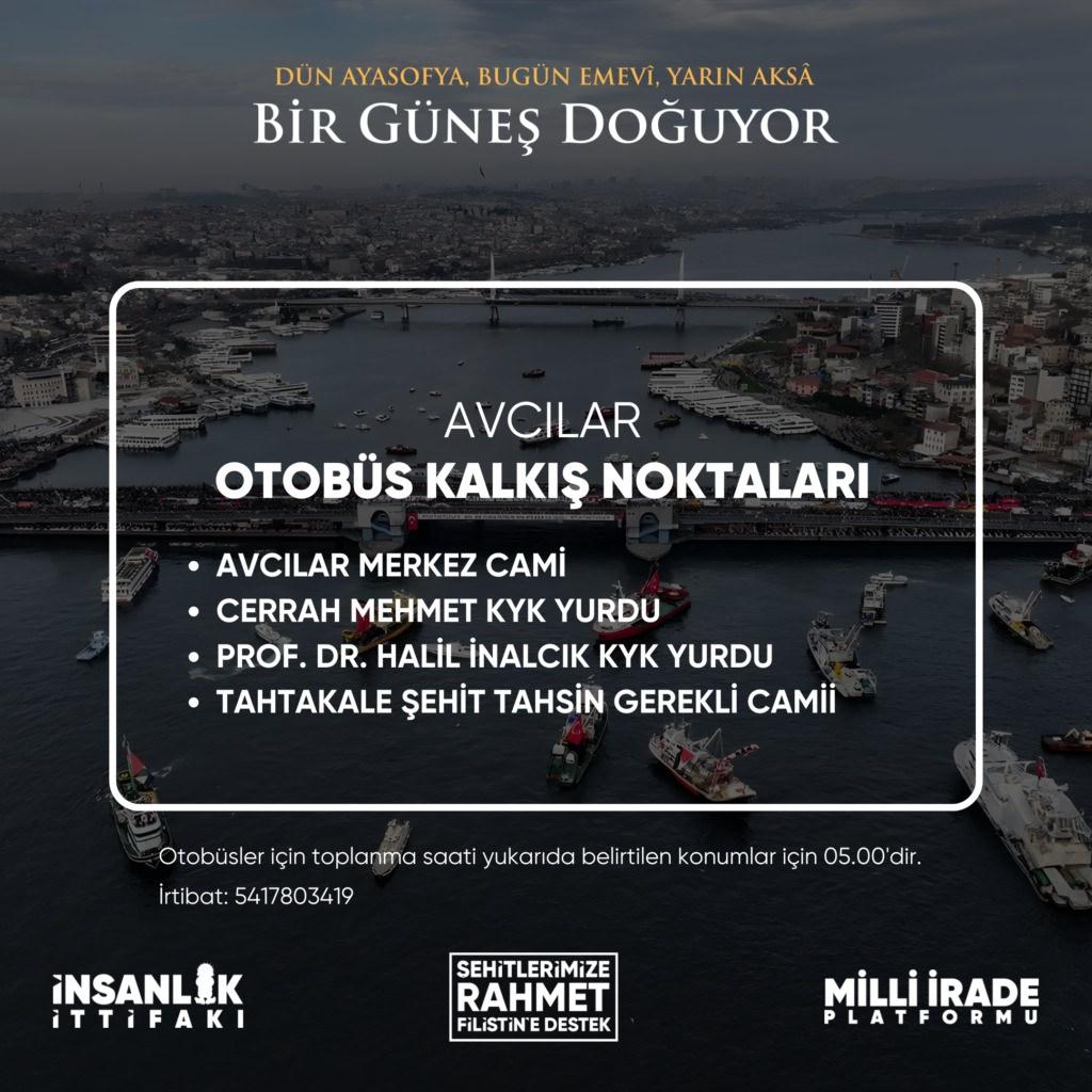 Yüz binler Gazze için yürüyecek! İşte alana giriş ve ulaşım ayrıntıları