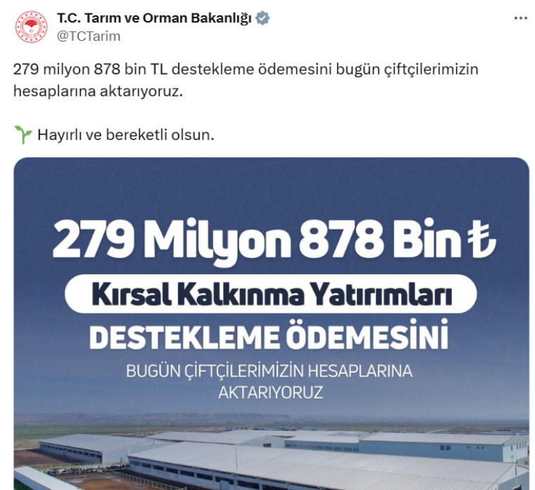 Bakanlık açıkladı: Hesaplara yatırıldı