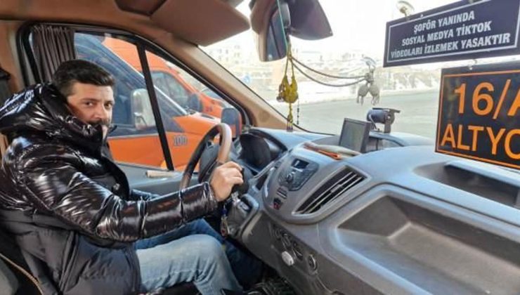 Bu minibüste toplumsal medya görüntüleri izlemek yasak!