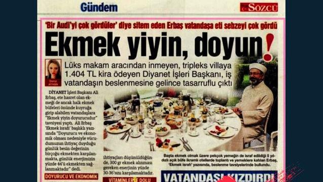 Sözcü için hesap vakti! Ekmek palavrasıyla ilgili harekete geçildi! Diyanet'ten açıklama