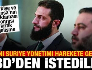 Suriye’den ABD’ye “yaptırımları büsbütün kaldırın” daveti