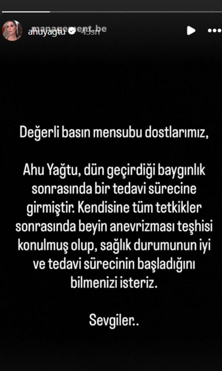 Ahu Yağtu sevenlerini korkuttu: Bir anda baygınlık geçirdi, hastaneye kaldırıldı