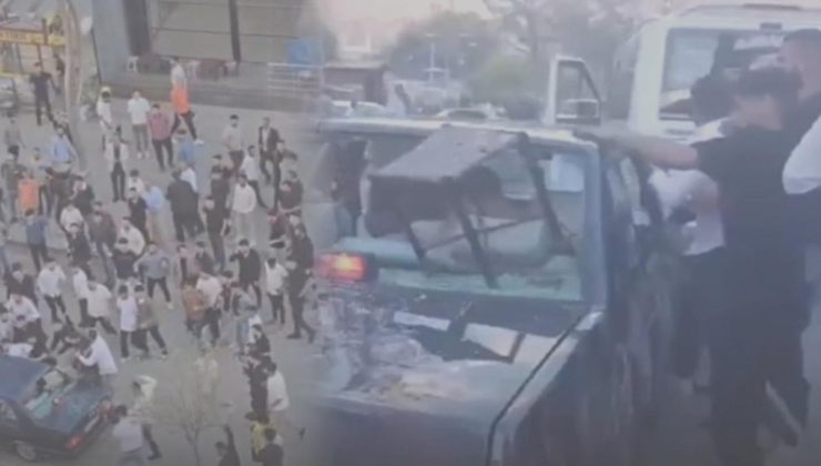 Araç içindeki üç askere linç girişimi!