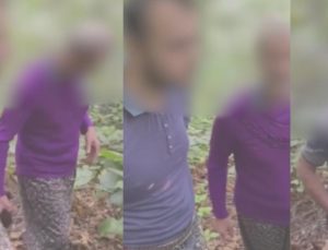 Baba ve oğlu fındık bahçesinde bayan kılığında yakalandı, imajlar viral oldu