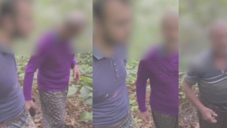 Baba ve oğlu fındık bahçesinde bayan kılığında yakalandı, imajlar viral oldu