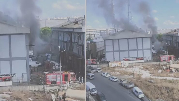 Başakşehir’de sanayi sitesinde korkutan yangın