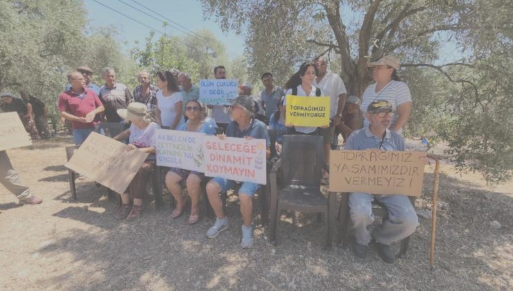 İkizköy Akbelen’de zeytin tarlalarında sondaj ve zeytin sayımına sert reaksiyon