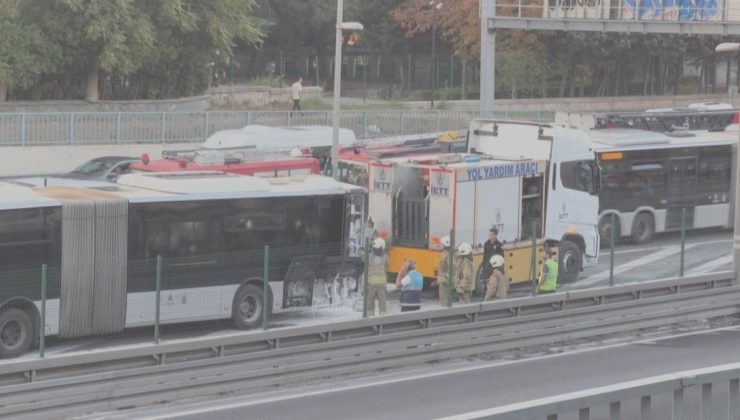 İstanbul’da metrobüs yangını: Trafik yoğunluğu oluştu