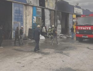 Kayseri’de yangın: İş yerleri ziyan gördü