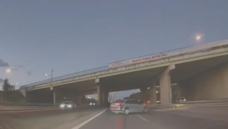 Önündeki sürücüyü taciz etti, önünü kesti; kaza yaptırıp yoluna devam etti