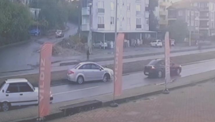Yayaya yol vermek için duran arabaya çarptılar