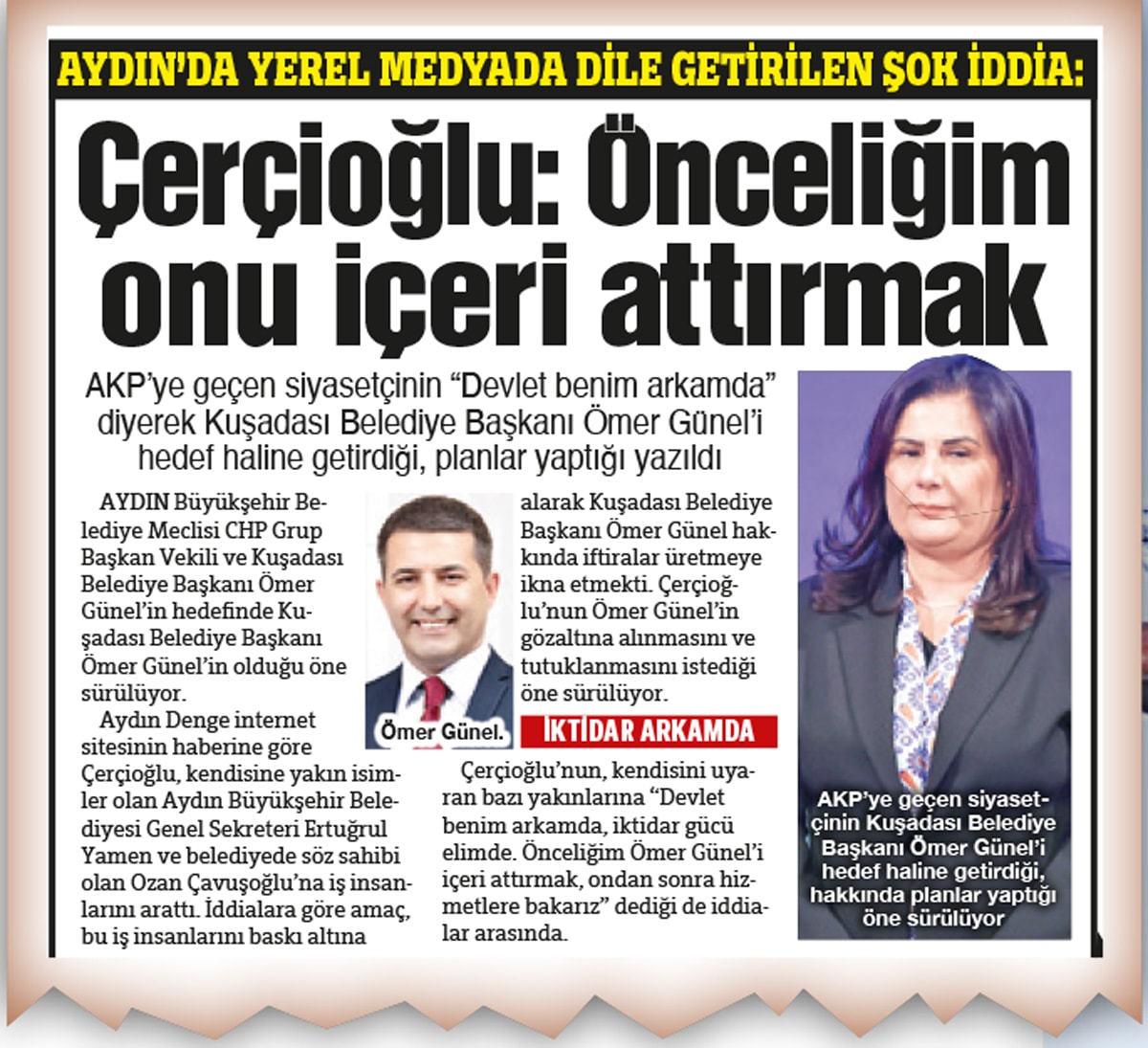 İçeri attıramadı fakat dışarı attırdı