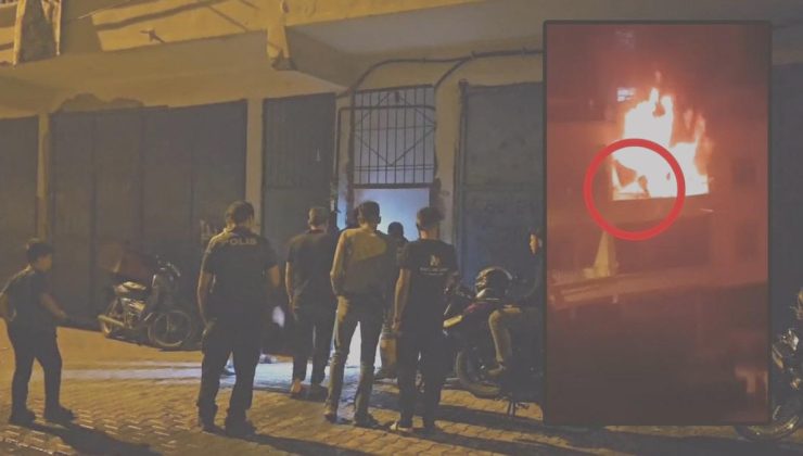 Yangında kalan çocuğunu kurtarmak için alevler ortasına daldı